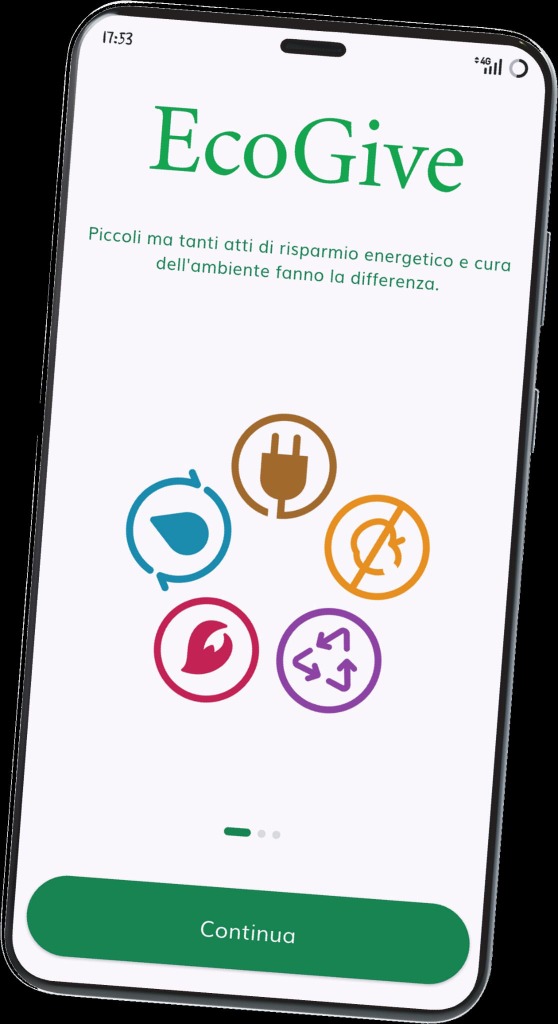 Schermata App EcoGive